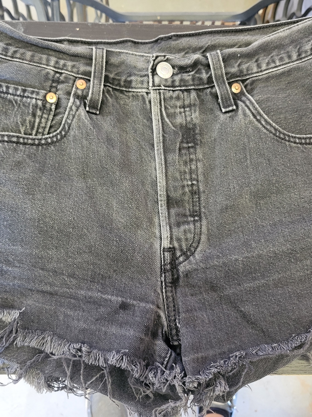 Levi's 501 Black and Cream Jeans Interior Logo Detail